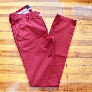 Zara Dark Red Pants Chinos Khakis